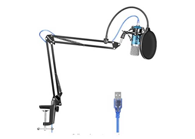 Neewer USB Microphone with Suspension Scissor Arm Stand