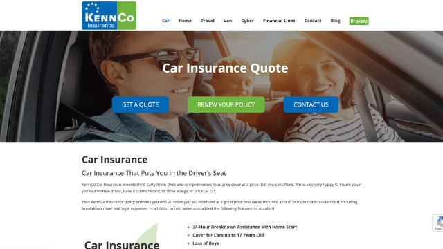 KennCo Car Insurance Page